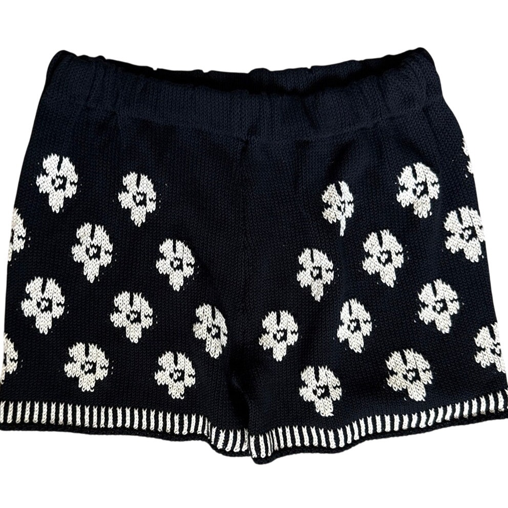 Tach Clothing Alessia Cotton Knit Shorts Set Black White Size Large — image 7 of 8
